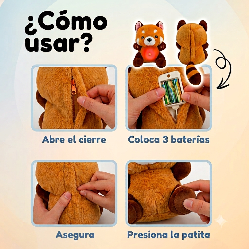 Peluche de Panda Rojo Anti Estrés