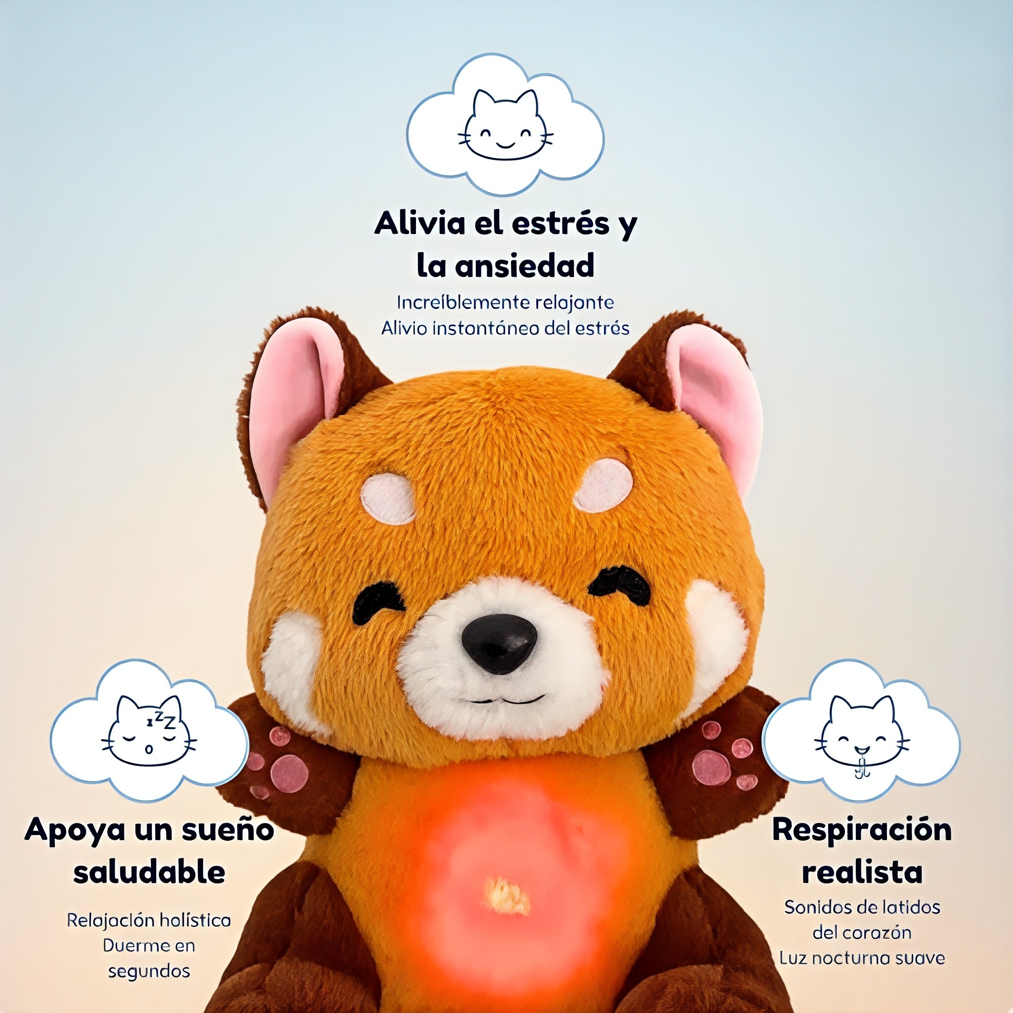 Peluche de Panda Rojo Anti Estrés